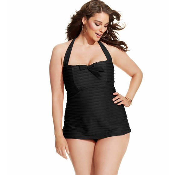 Plus Size 1X Swimsuit Jessica Simpson Seashells Swimdress Swim Bathing Suit - Picture 1 of 8